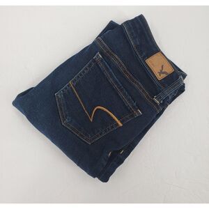 American Eagle Super Stretch Jegging Low Rise Dark Blue Women's Size 00 Regular